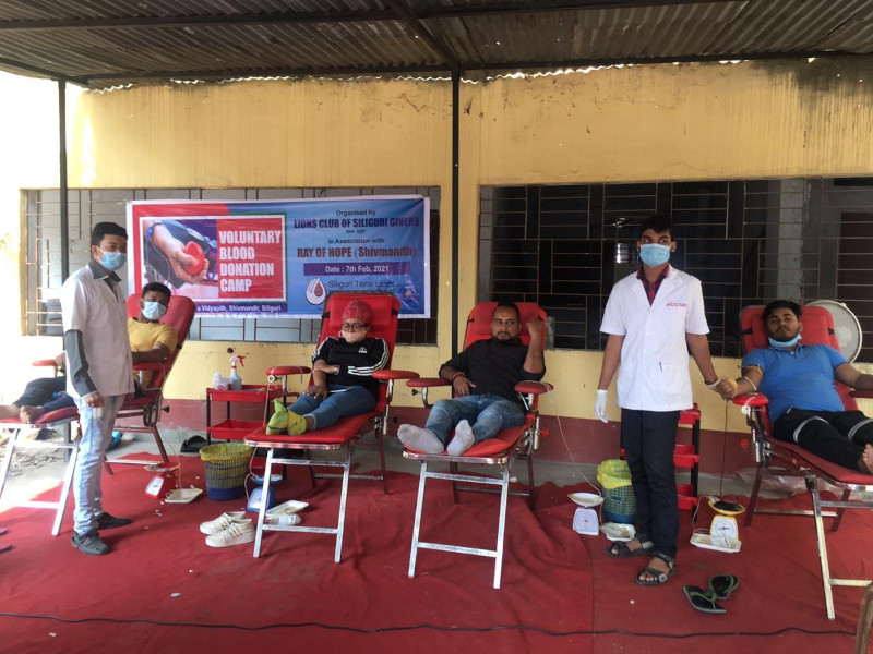 Blood Donation Camp By Lions Club of Siliguri Givers