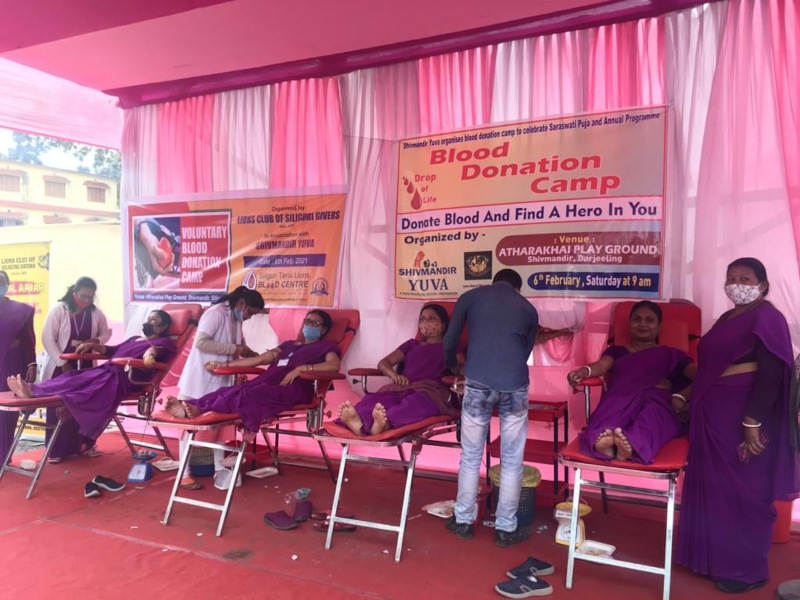 Blood Donation Camp By Lions Club of Siliguri Givers