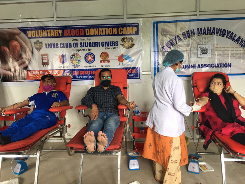 Blood Donation Camp By Lions Club of Siliguri Givers